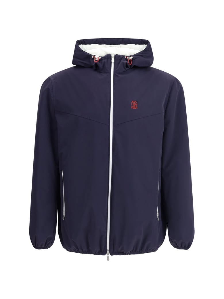 hooded jacket navy by Selfnex