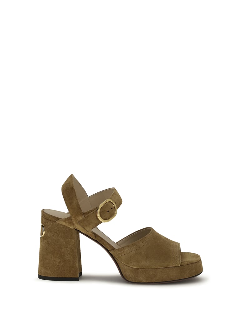 platform sandals fawcette havana beige by Selfnex