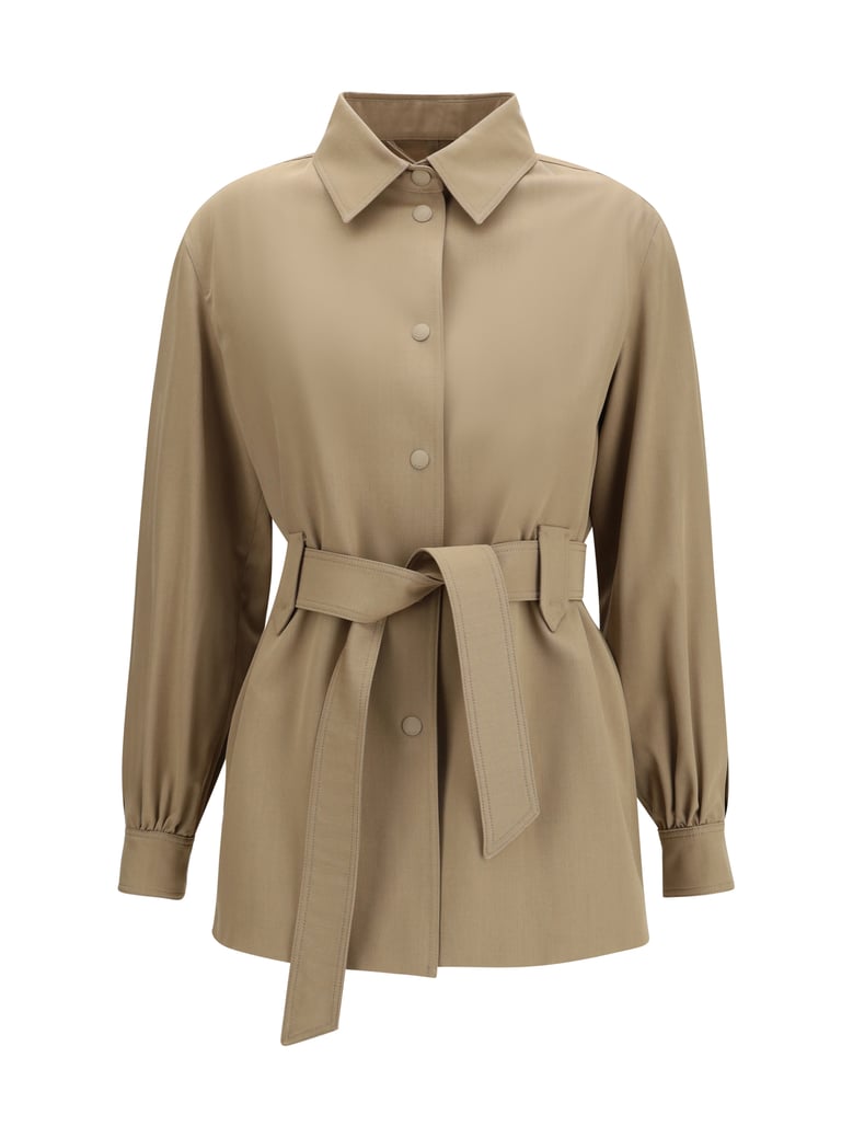 jacket-shirt virgin wool hazelnut by Selfnex