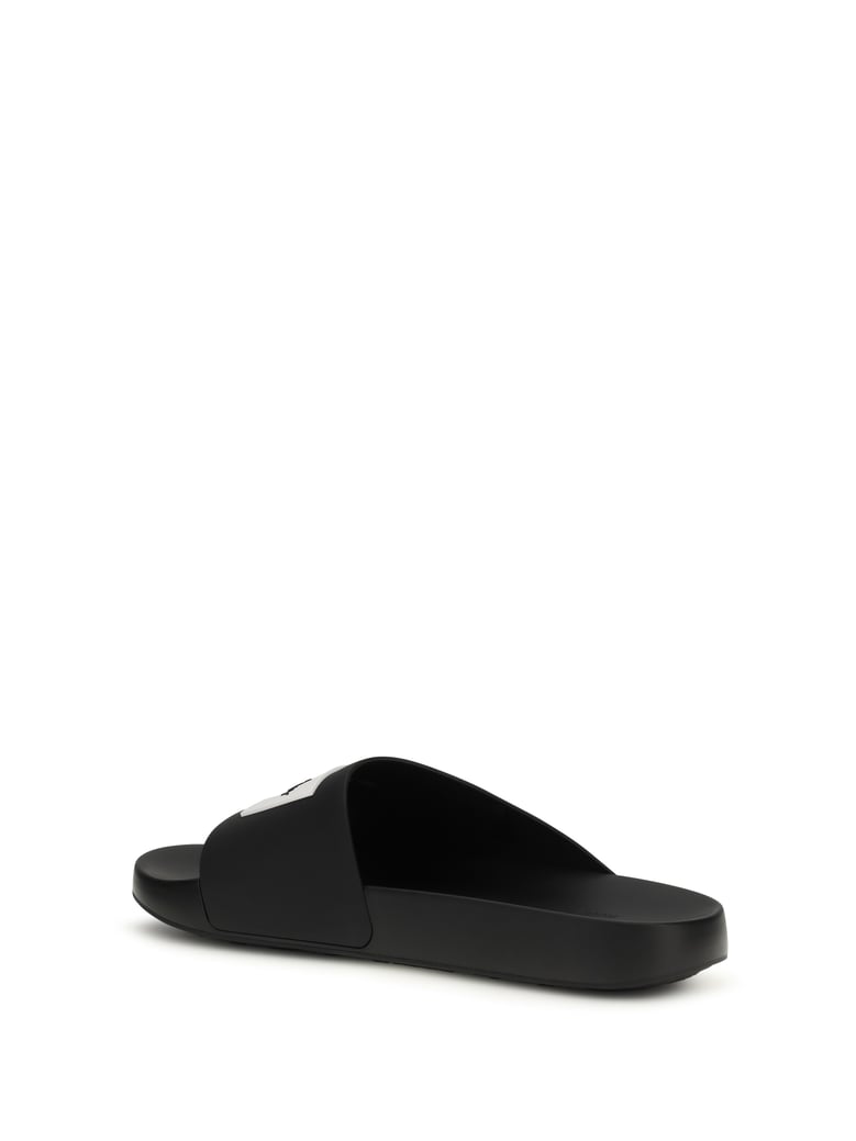 rubber slippers label slide black by Selfnex
