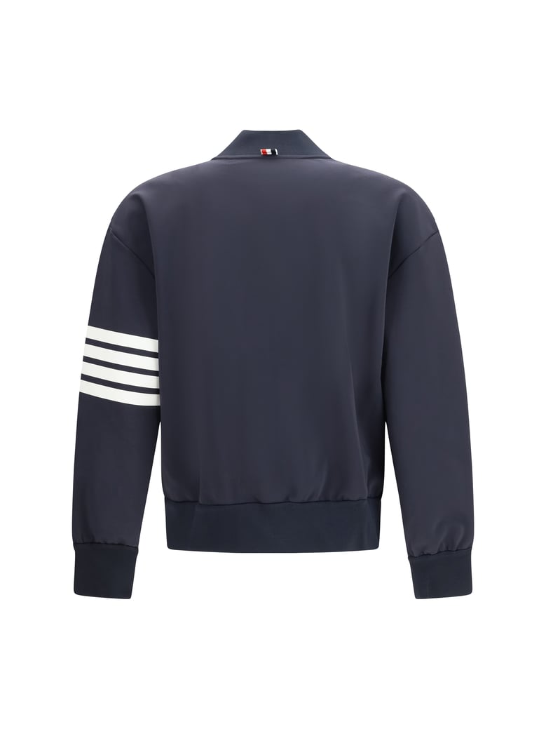 zipped bomber jacket navy by Selfnex