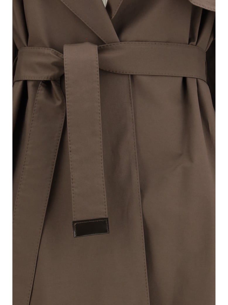 trench coat the cube cotton-blend chocolate by Selfnex