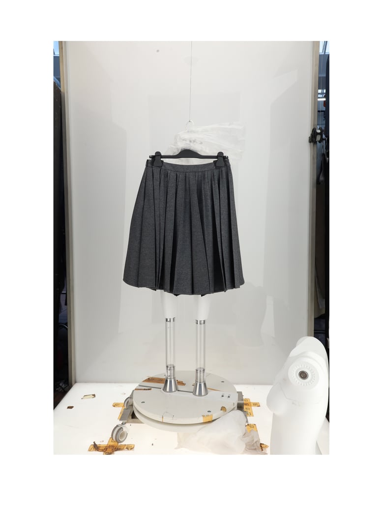 skirt grey wool by Selfnex