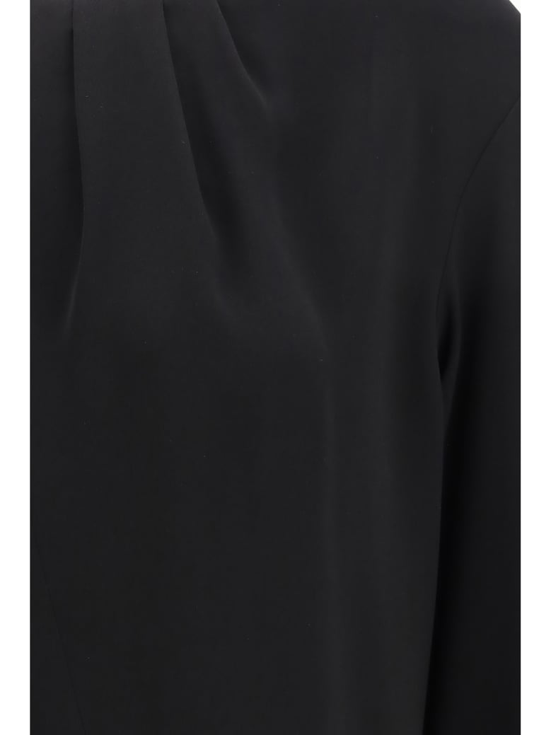 crew-neck blouse black by Selfnex