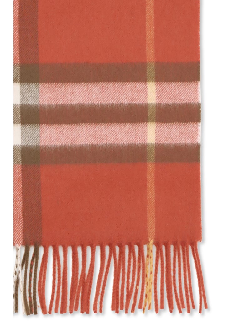 scarf cashmere check roux red by Selfnex