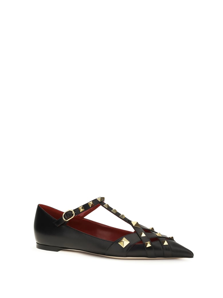 ballerina flats studdy kidskin black by Selfnex