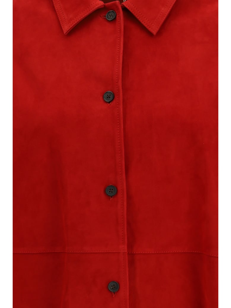 suede shirt jacket by Selfnex
