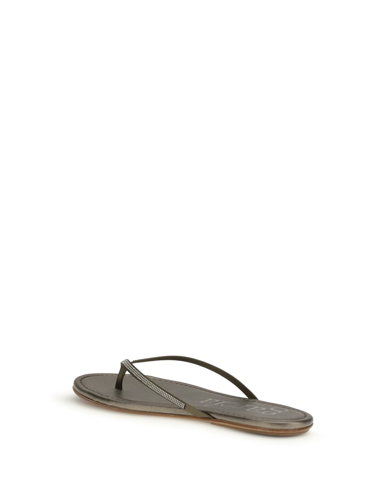 flip-flops olivade satin-greige by Selfnex
