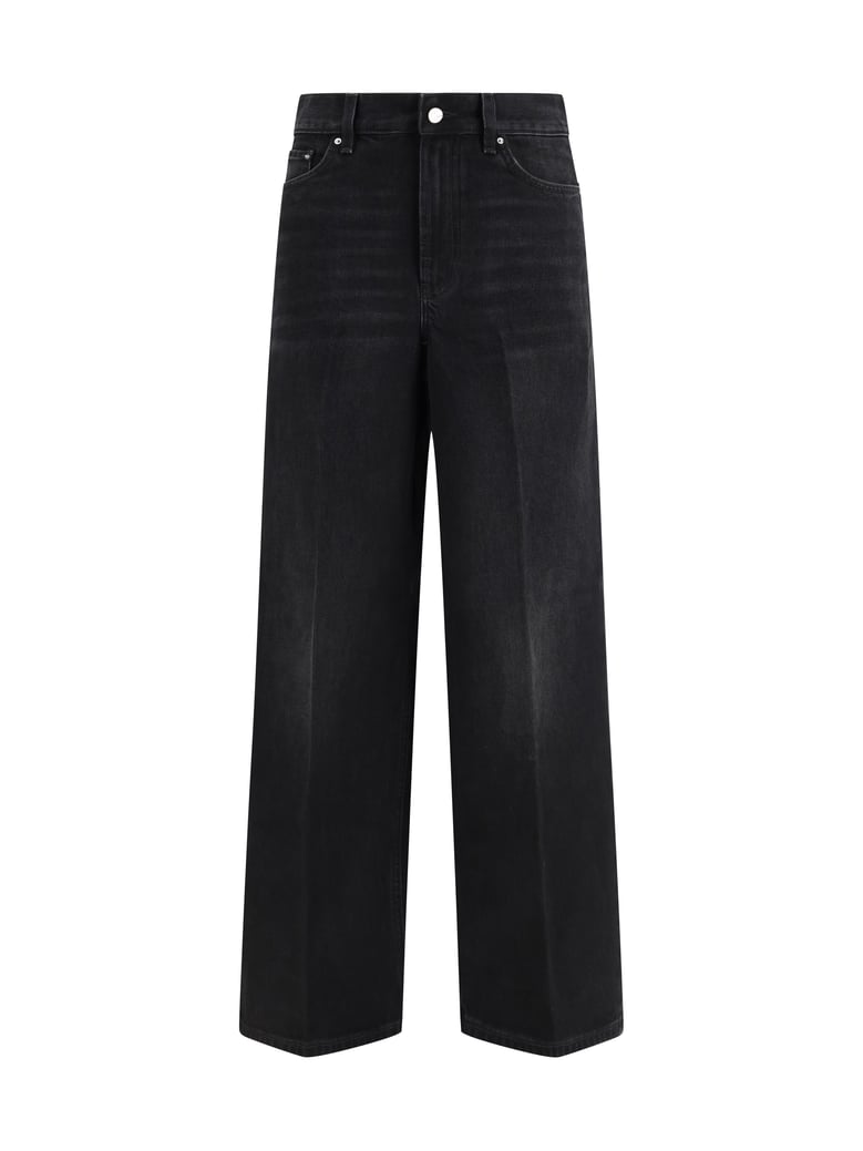 wide-leg jeans faded black by Selfnex