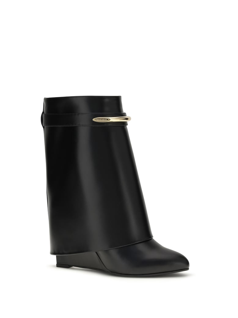 ankle boots shark leather black by Selfnex