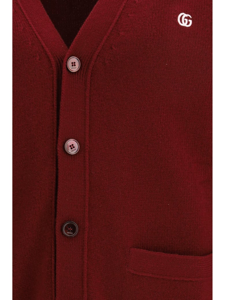 cardigan wool-cashmere red wine/mix by Selfnex