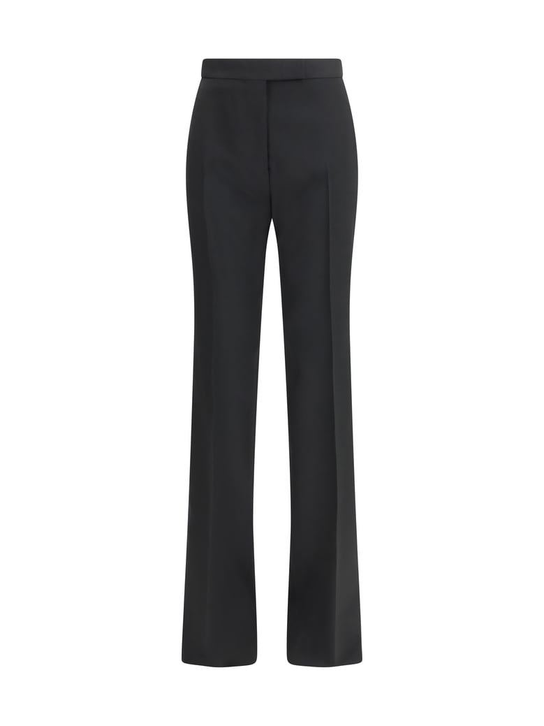 tailored straight-leg trousers black/deep blue navy by Selfnex