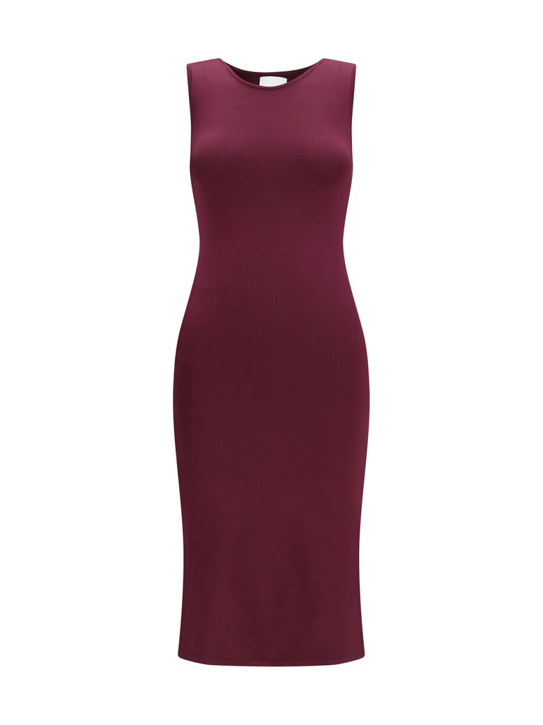 dress silk aubergine by Selfnex