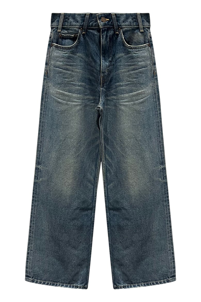 wide-leg jeans in dark blue by Selfnex