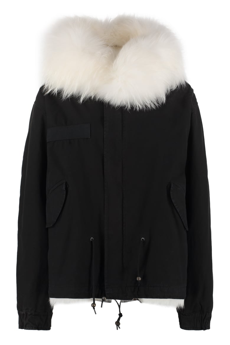 hooded short parka by Selfnex