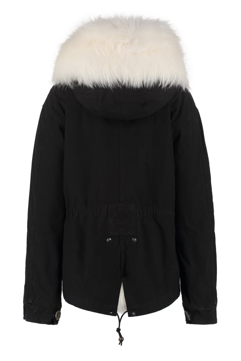 hooded short parka by Selfnex