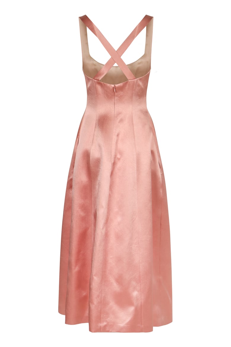 dress cross back pink by Selfnex