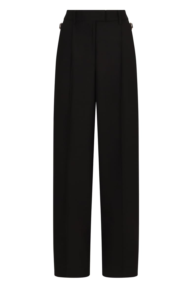 black virgin wool trousers by Selfnex