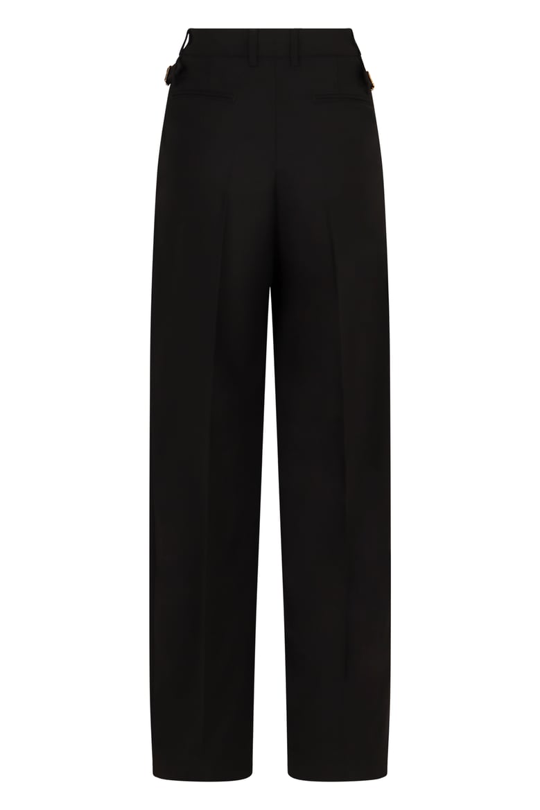 black virgin wool trousers by Selfnex