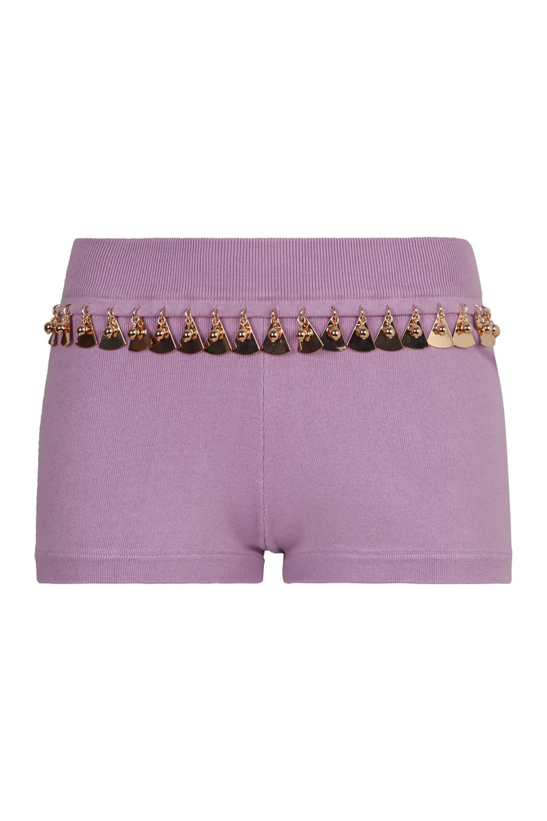 knitted shorts with sequin embellishments by Selfnex