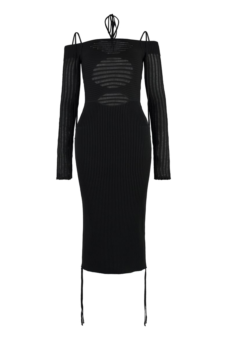 ribbed knit dress by Selfnex