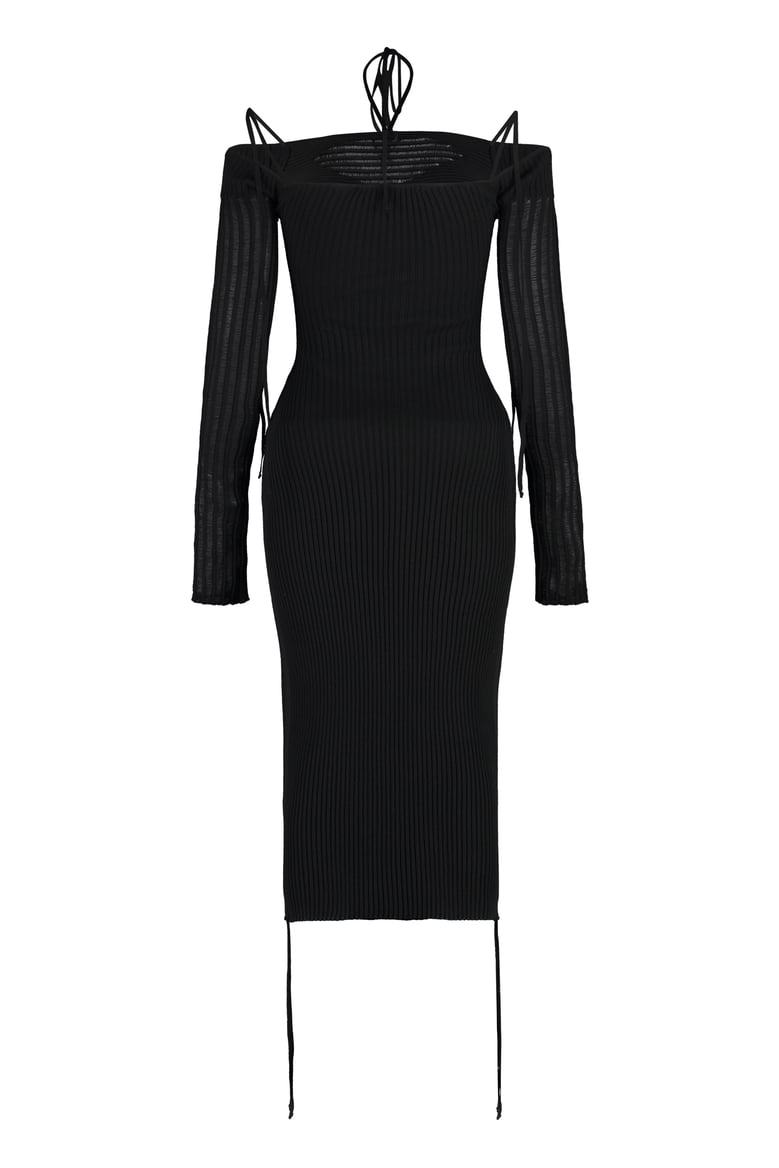 ribbed knit dress by Selfnex