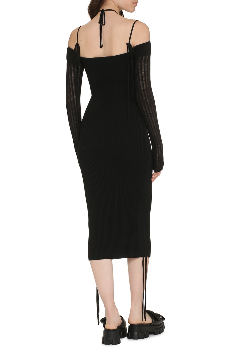 ribbed knit dress by Selfnex