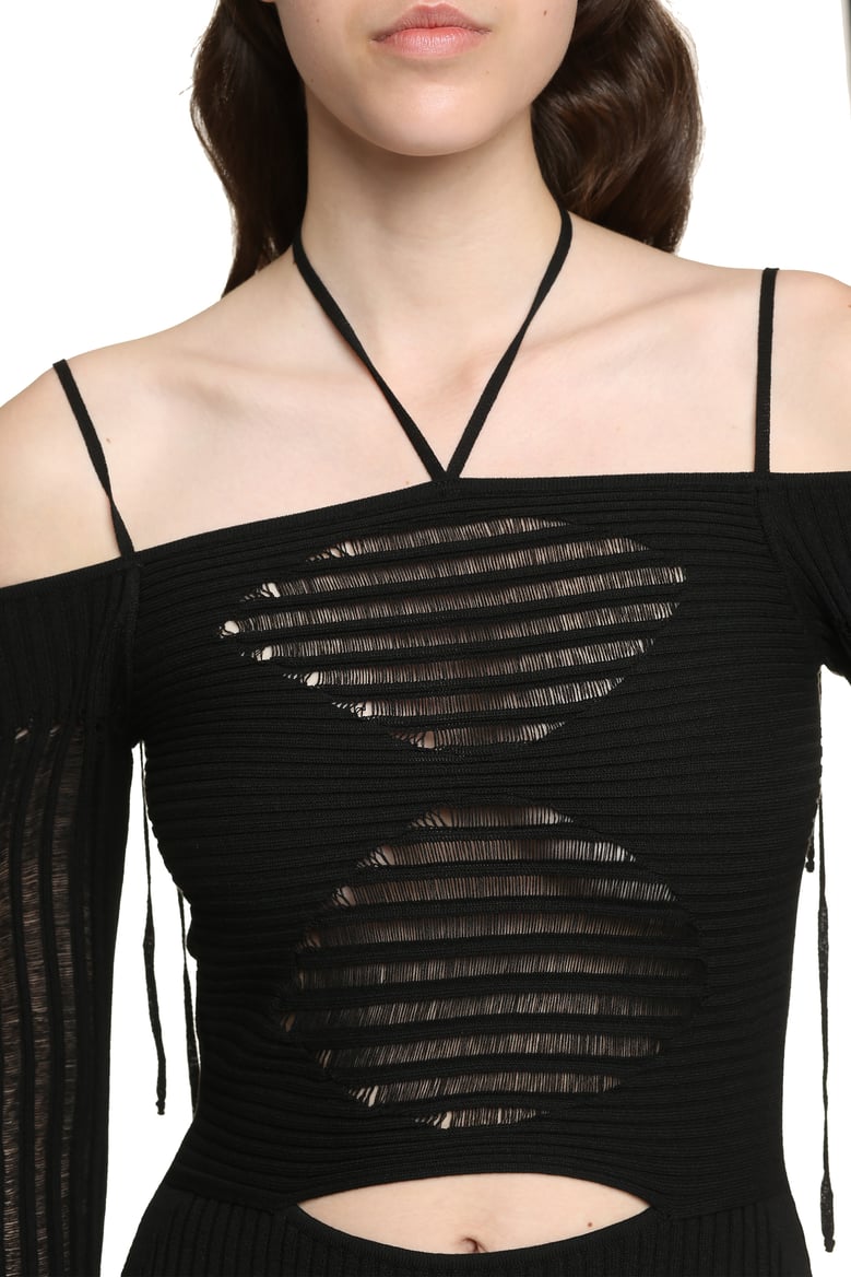 ribbed knit dress by Selfnex