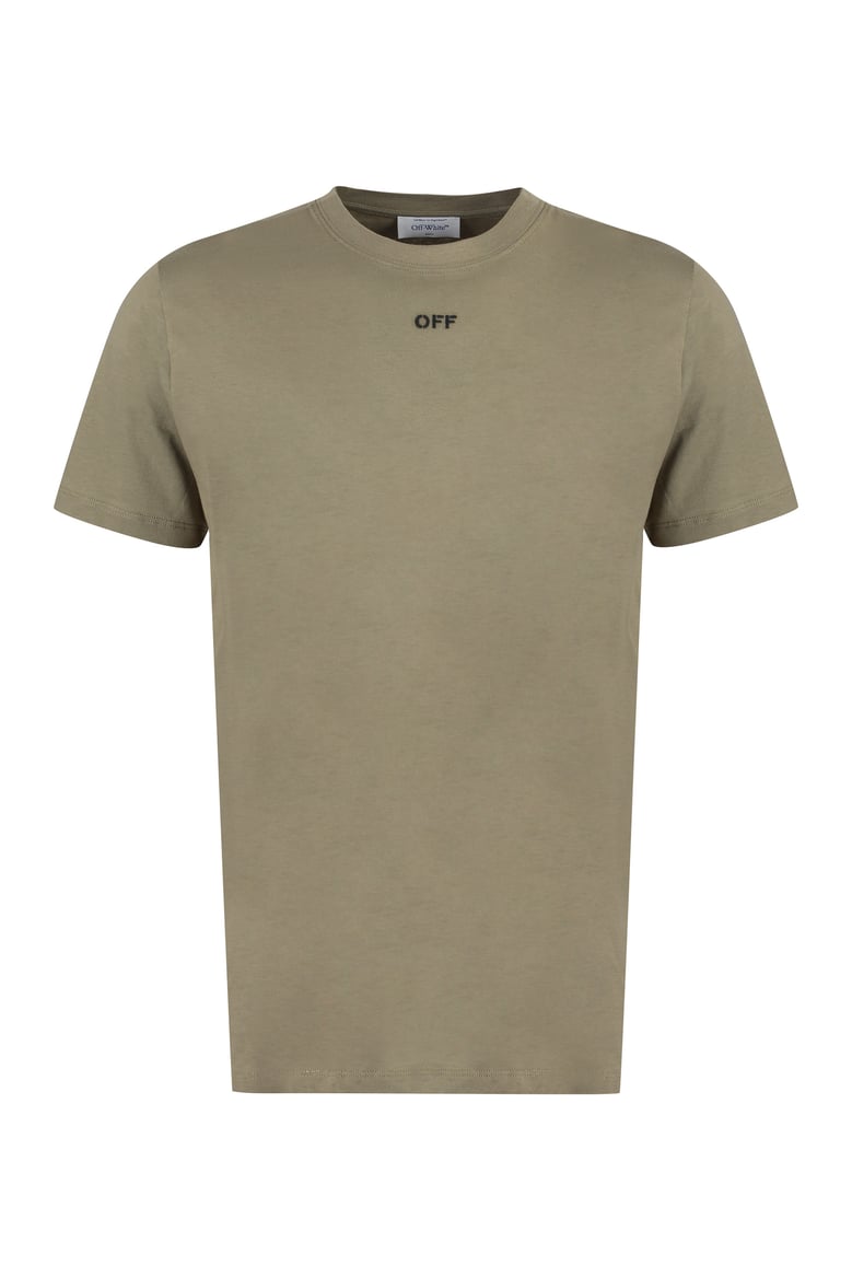 cotton crew-neck t-shirt with back embroidery by Selfnex