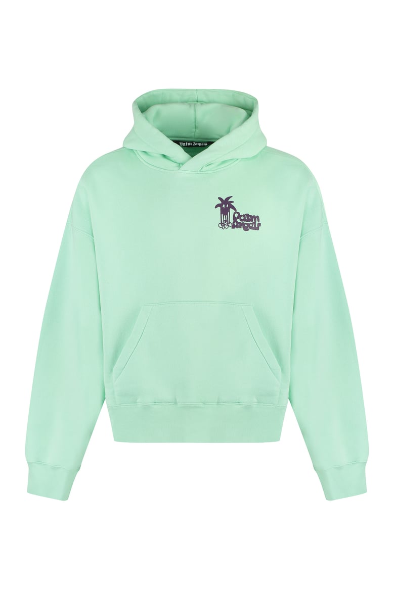 cotton hoodie with maxi print by Selfnex