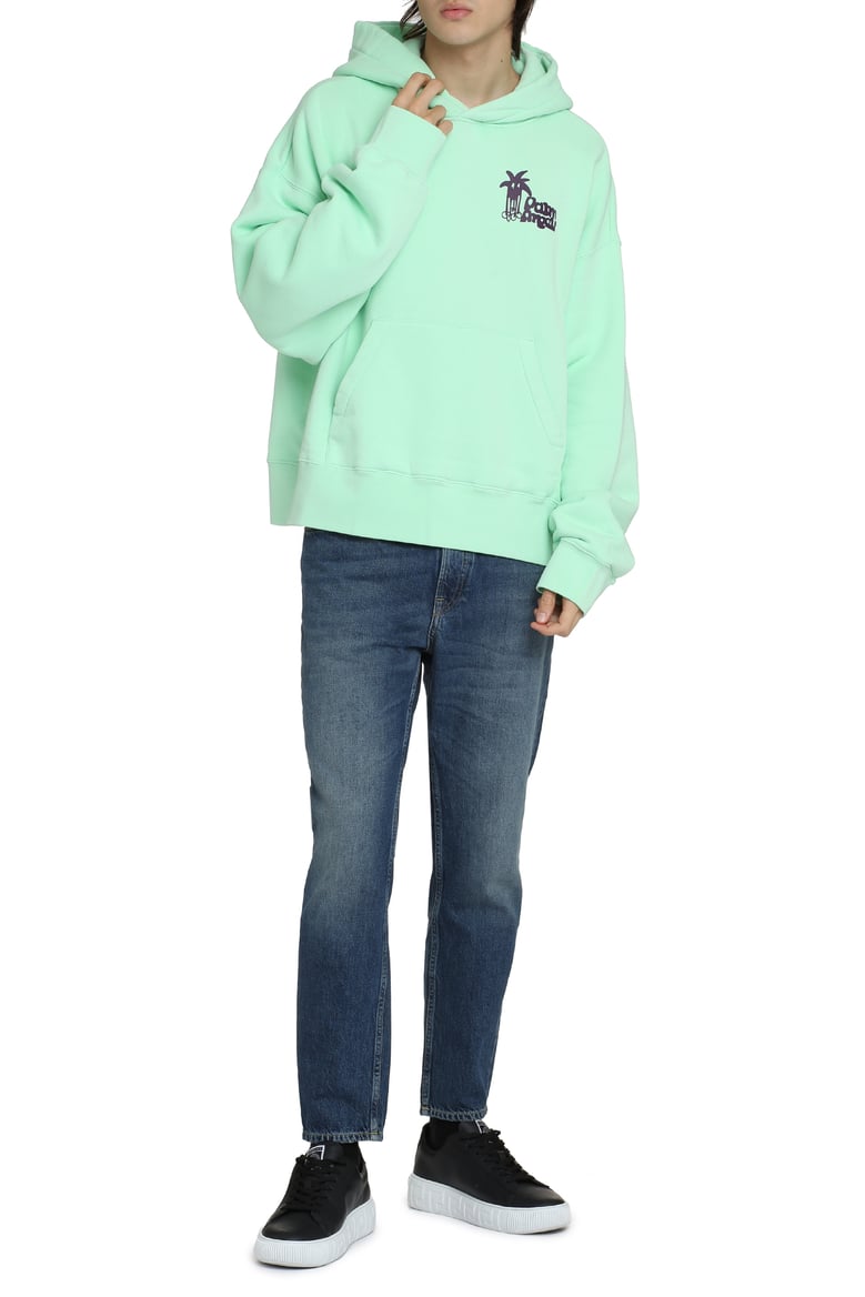 cotton hoodie with maxi print by Selfnex