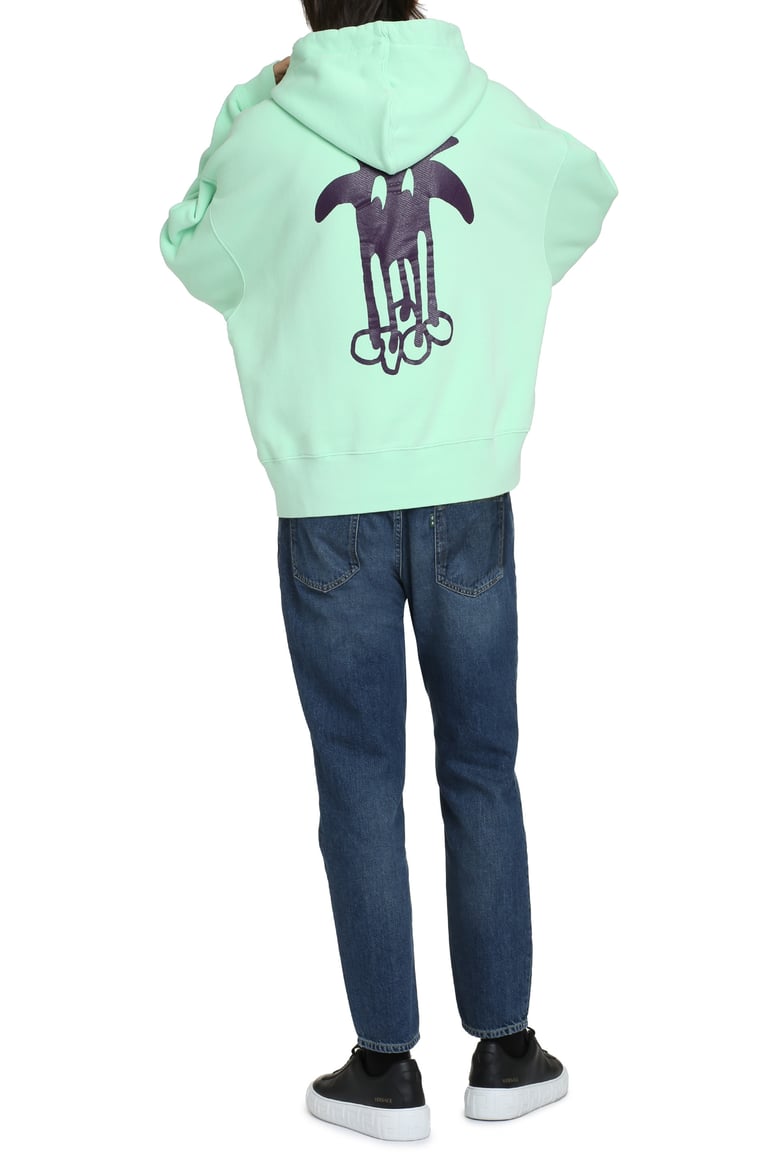 cotton hoodie with maxi print by Selfnex