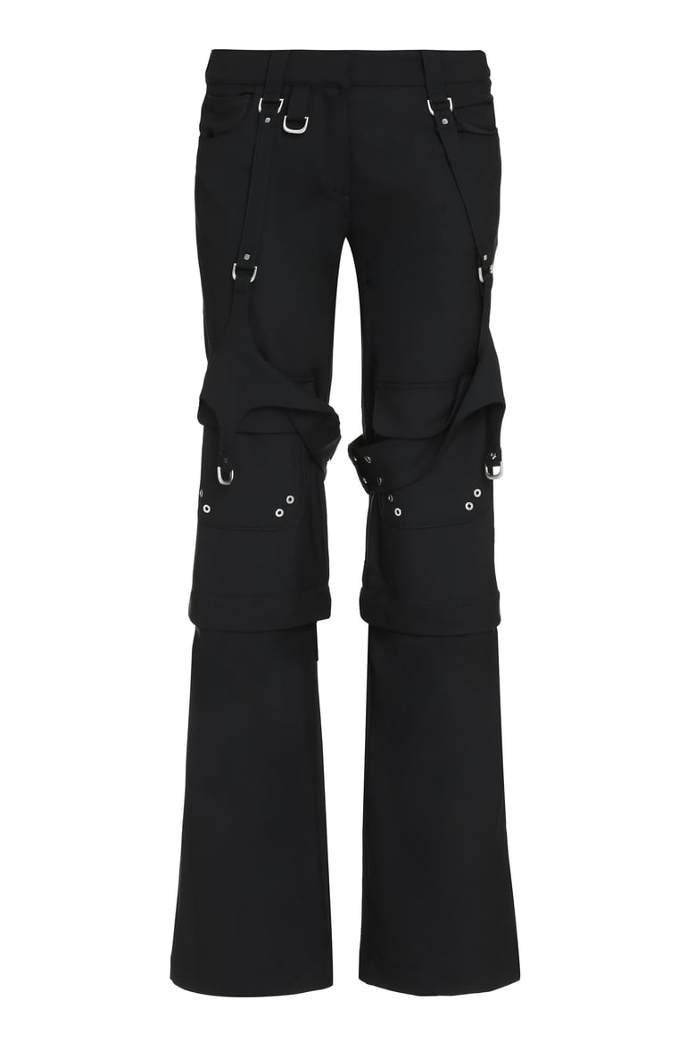 wool-blend cargo trousers by Selfnex