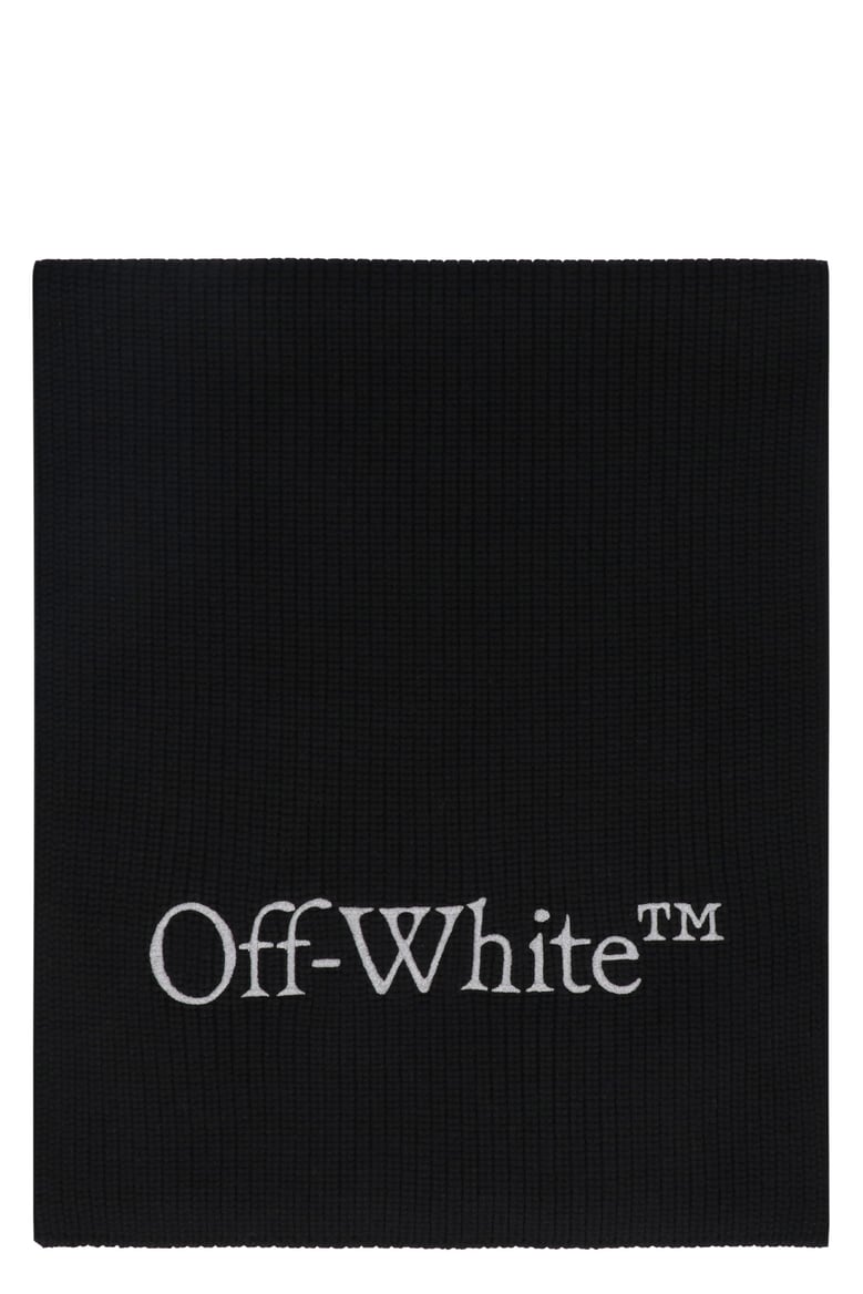 off-white virgin wool scarf by Selfnex