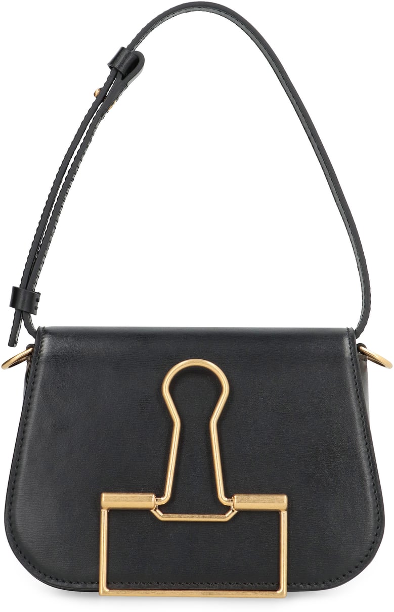 skeleton binder leather shoulder bag by Selfnex