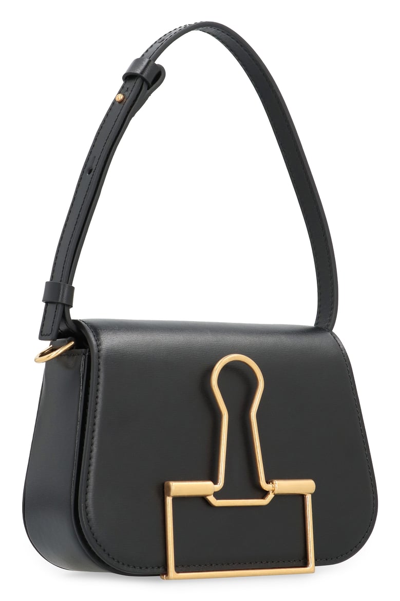 skeleton binder leather shoulder bag by Selfnex