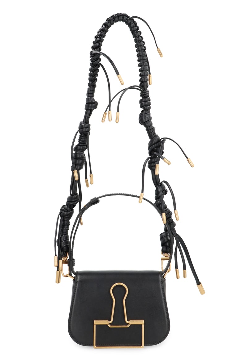 skeleton binder leather shoulder bag by Selfnex