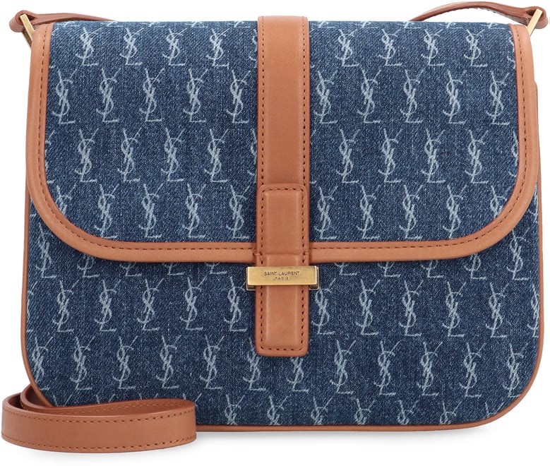 saint laurent denim satchel shoulder bag by Selfnex
