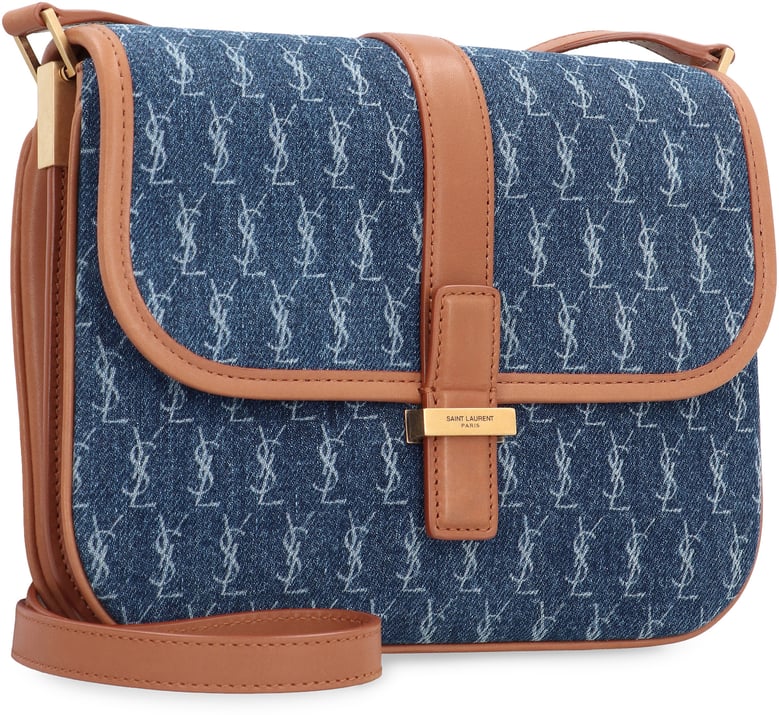 saint laurent denim satchel shoulder bag by Selfnex