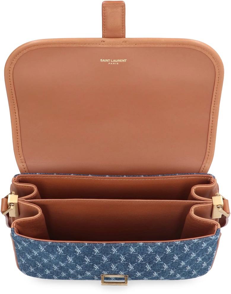 saint laurent denim satchel shoulder bag by Selfnex