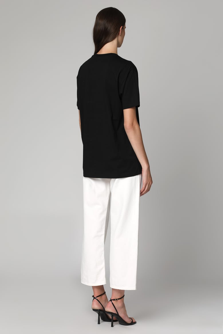 cotton crew-neck t-shirt with embroidery by Selfnex