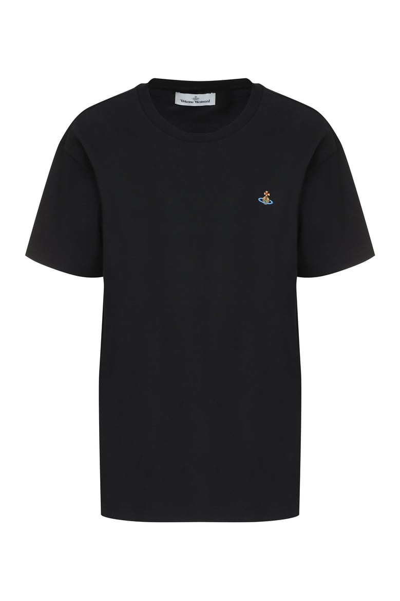 cotton crew-neck t-shirt with embroidery by Selfnex