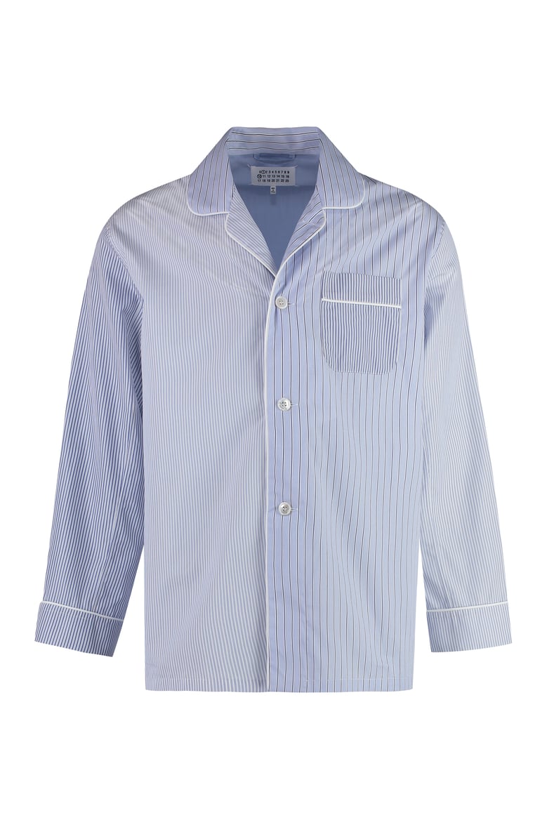 striped cotton pajama shirt by Selfnex