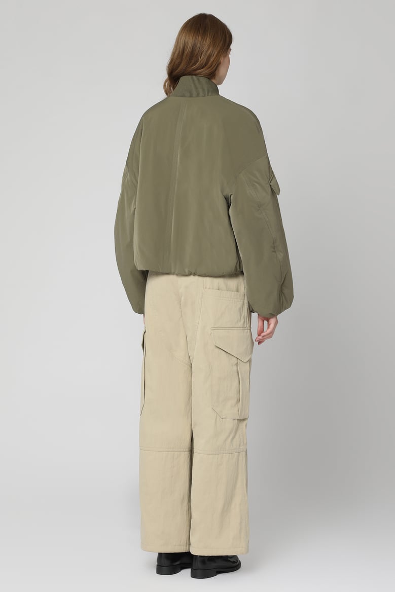 beige cotton cargo trousers by Selfnex