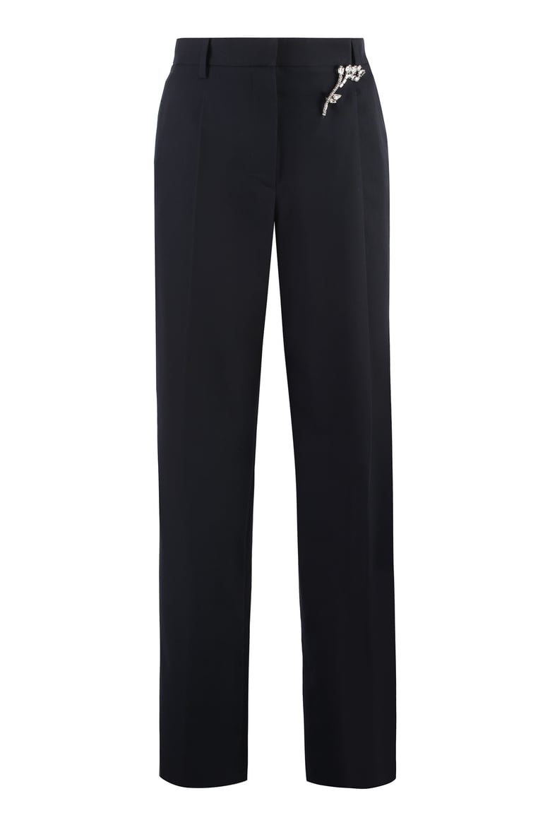 wool gabardine trousers by Selfnex