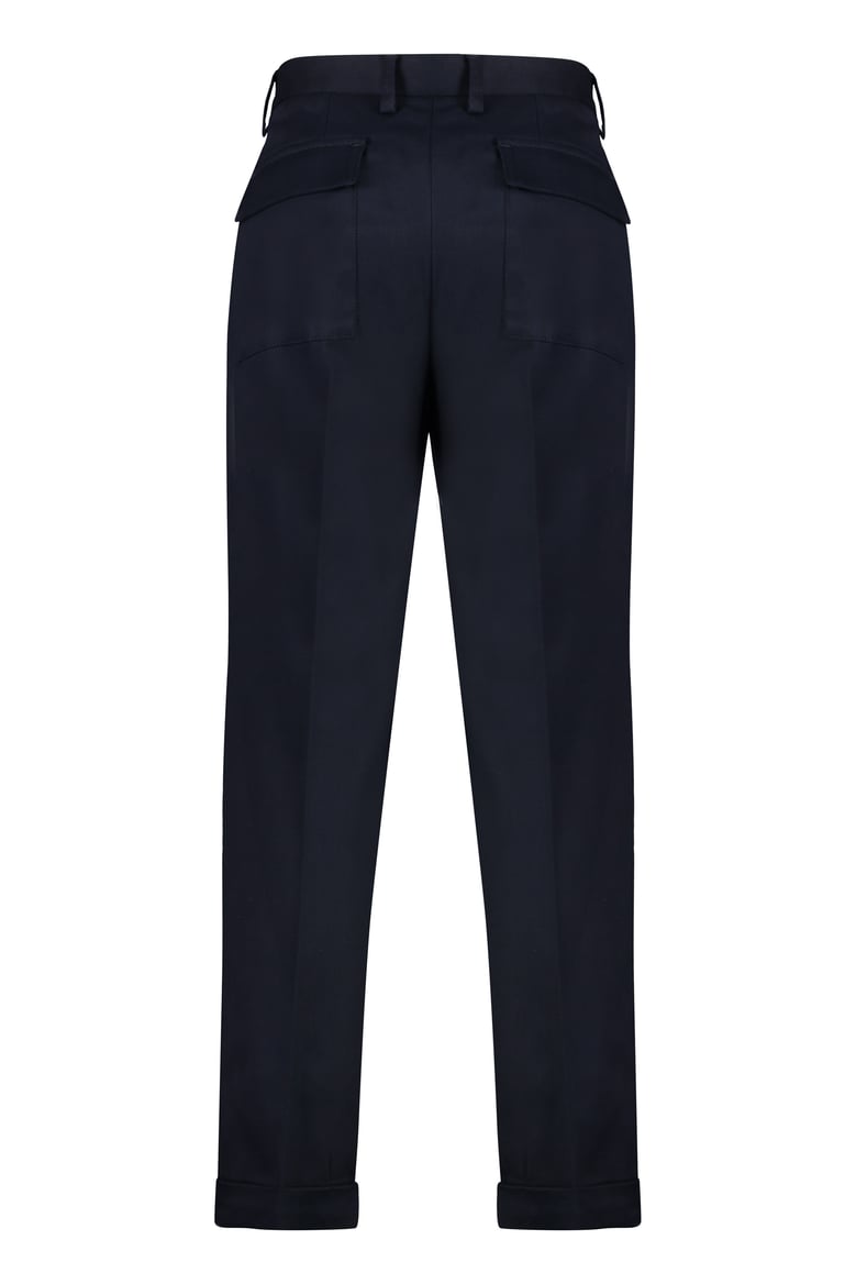 cotton-blend roll-up trousers by Selfnex