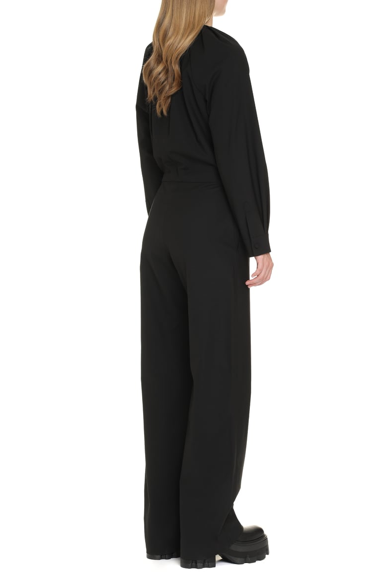 wool jumpsuit with bow fastening by Selfnex