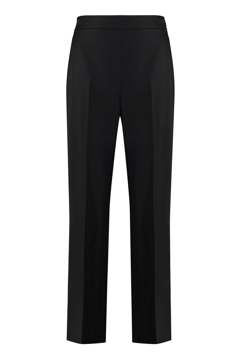 wool flared trousers by Selfnex