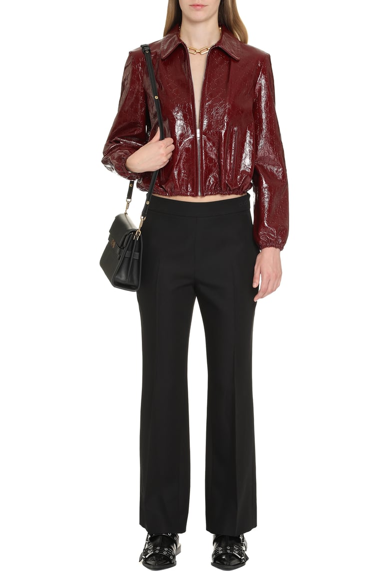 wool flared trousers by Selfnex