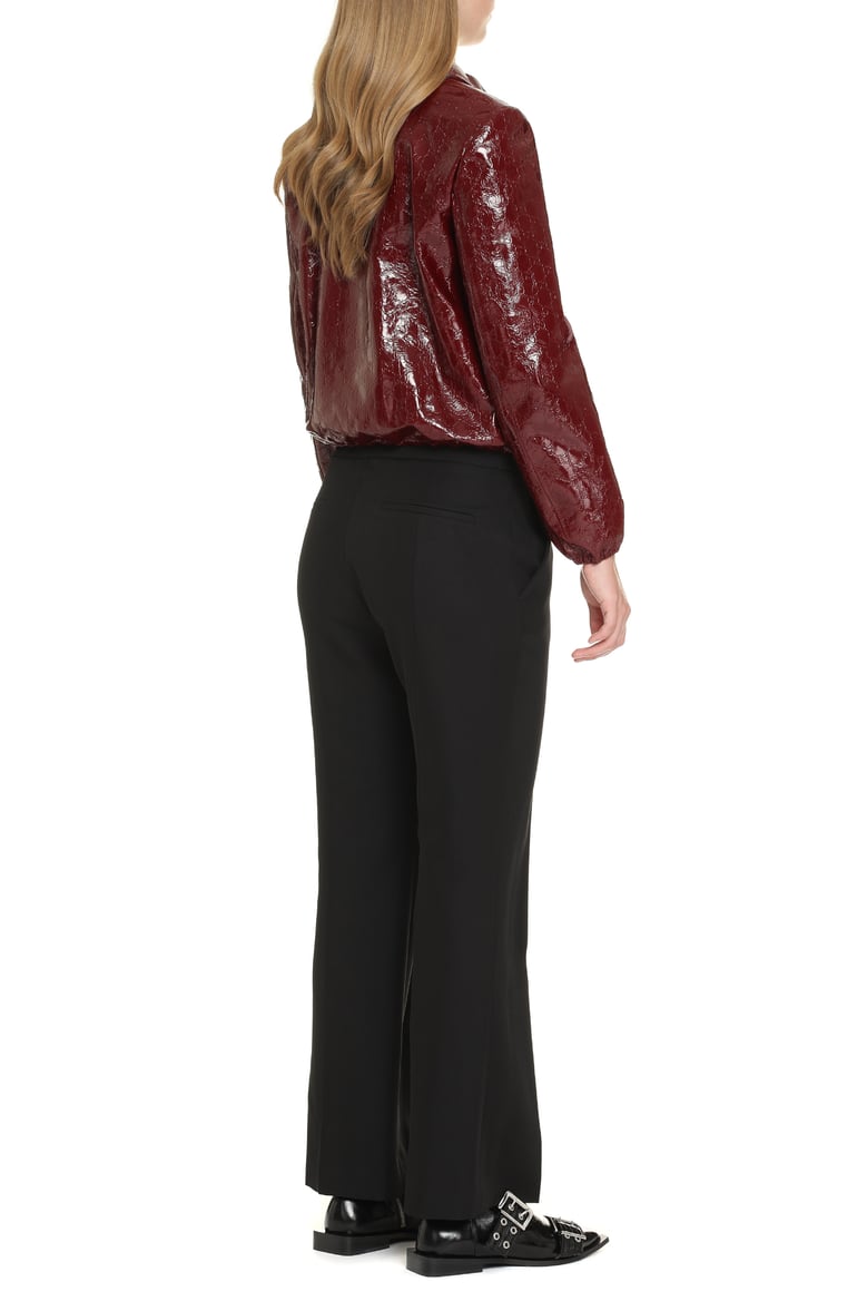 wool flared trousers by Selfnex